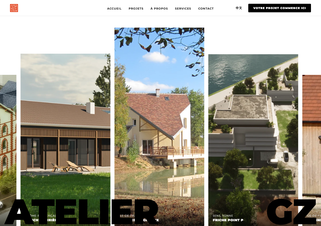 Site web Atelier GZ Architectes réalisé par Weblance Studio